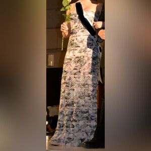 BCBGMaxAzria Pastel Patterned Prom Dress